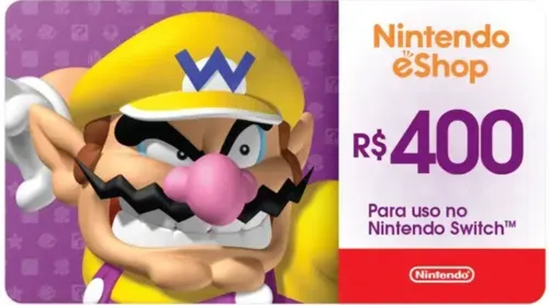 Carto Presente Digital Nintendo R$ 400,00 Ecash Brazil